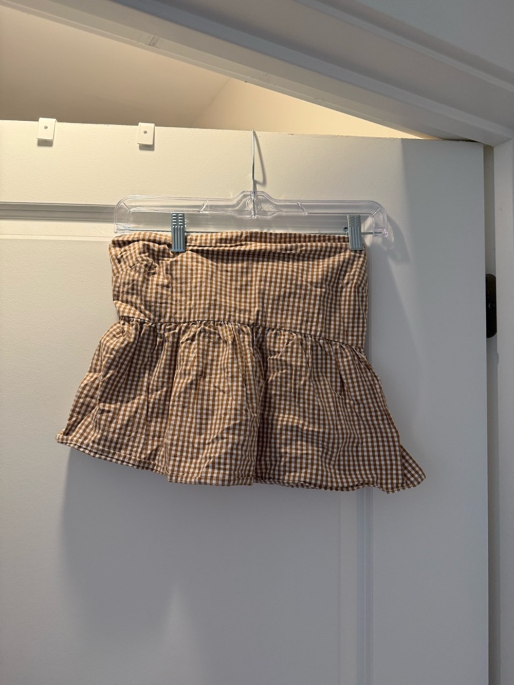 A New Day Gingham Babydoll Tube Top – Size XS
